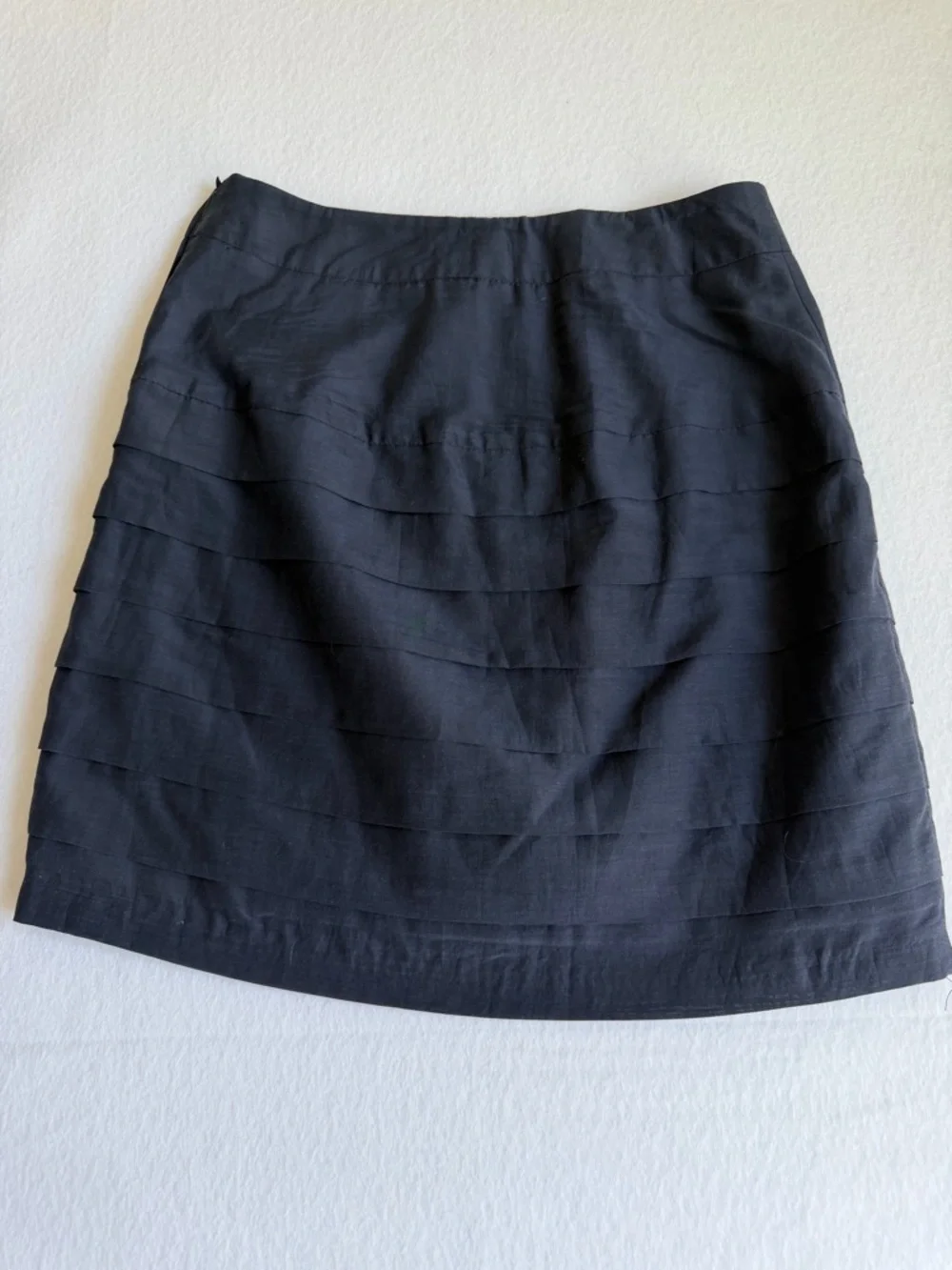 H&M Navy Tiered Mini Skirt NWT Size 8 Textured Layered A-Line